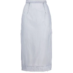 High-waisted Chiffon Midi Skirt In Grey