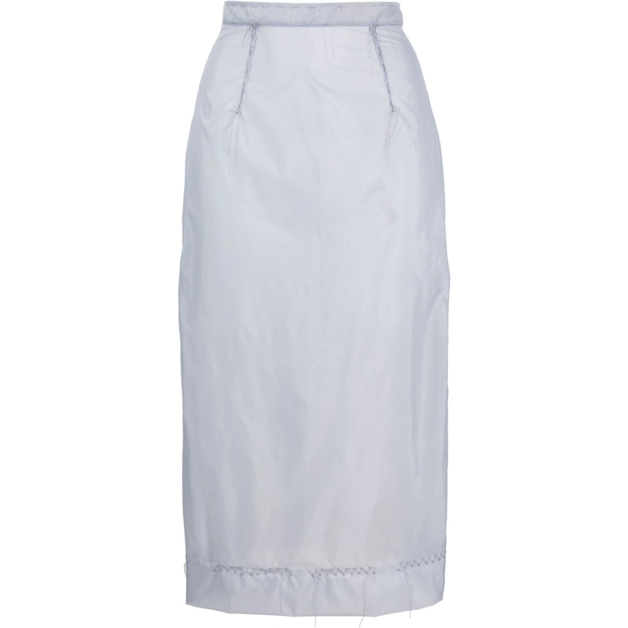 High-waisted Chiffon Midi Skirt In Grey