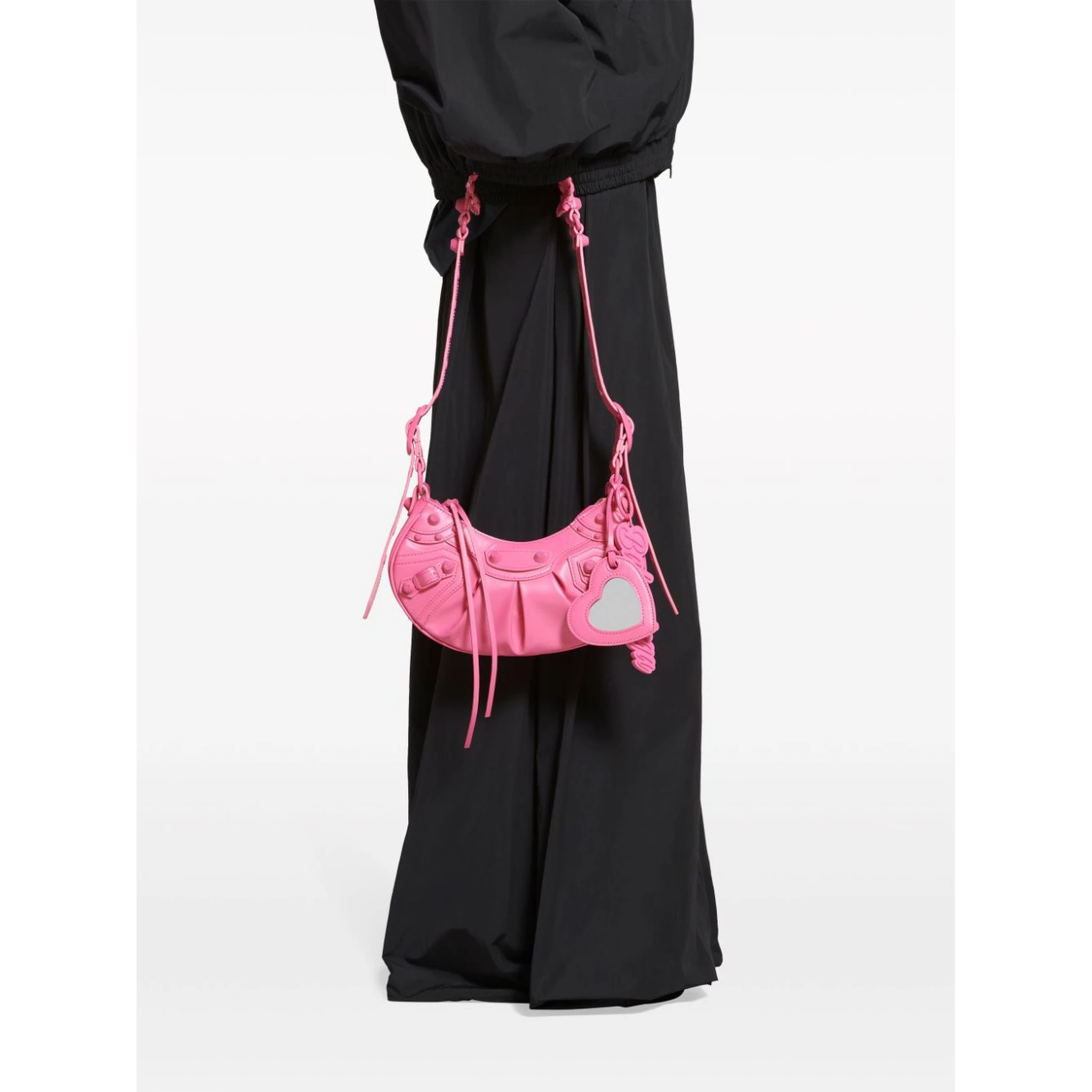 Fuchsia Pink Le Cagole Shoulder Bag