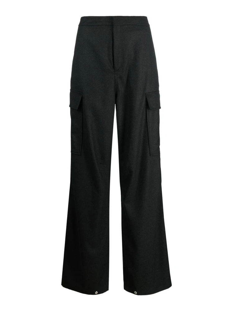 high-waisted cargo trousers