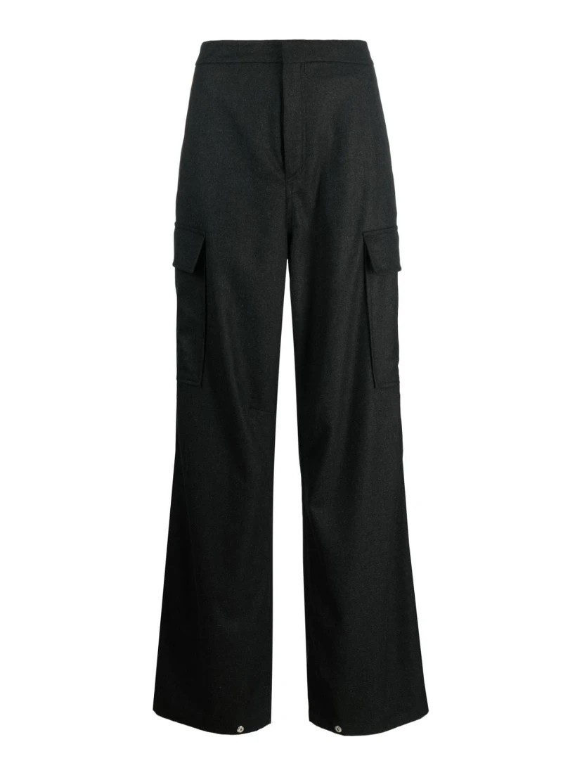 high-waisted cargo trousers