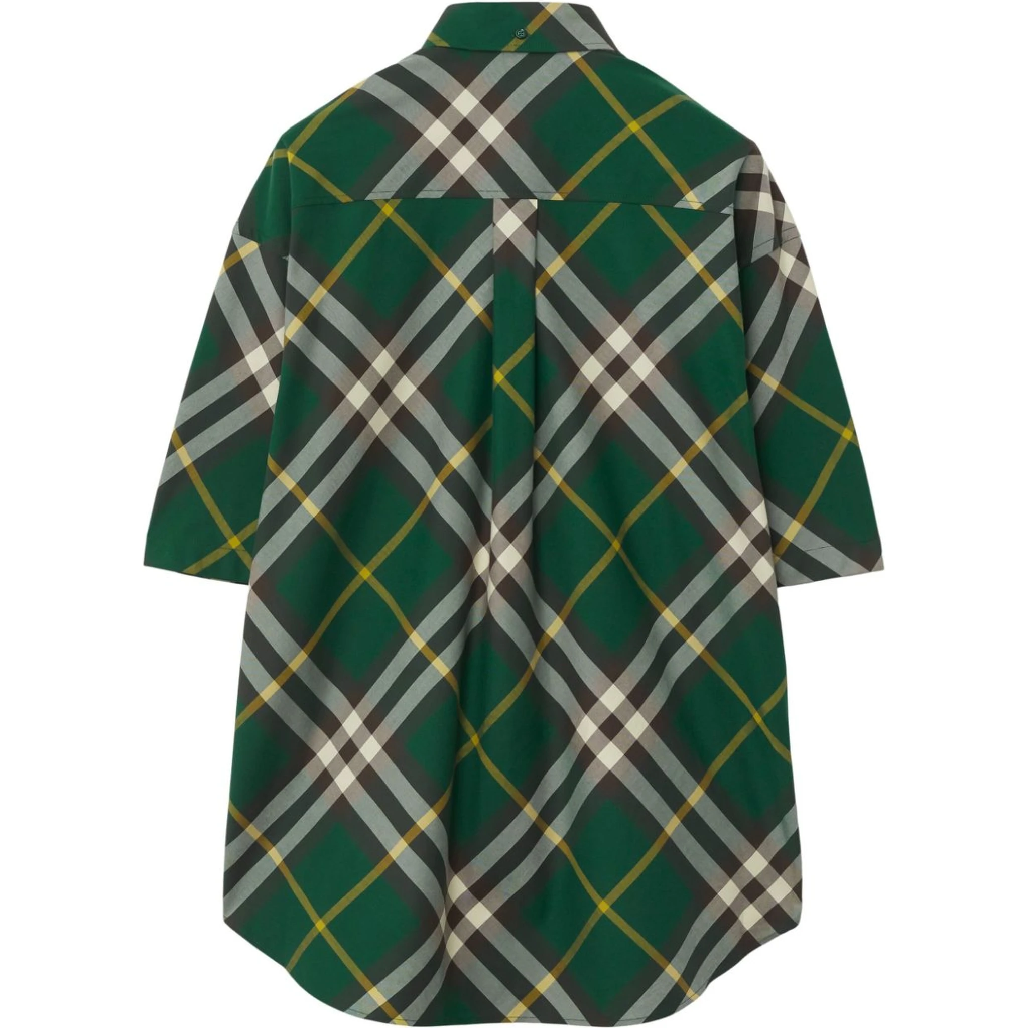 EKD-embroidered checkered cotton shirt