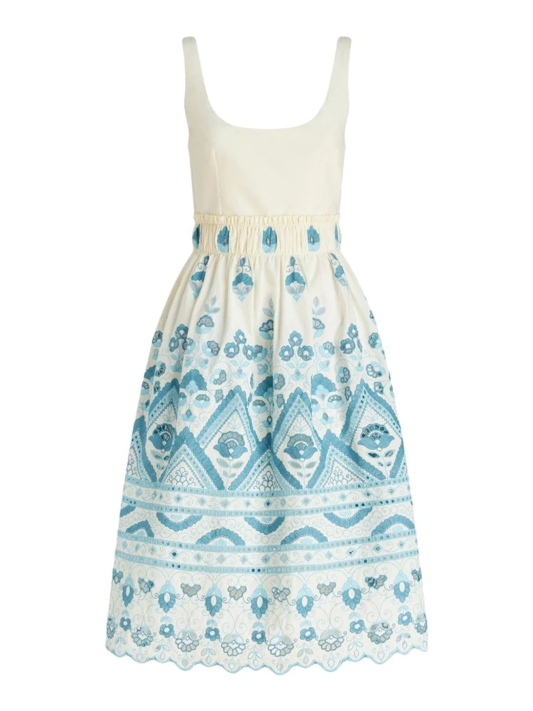 broderie anglaise flared dre