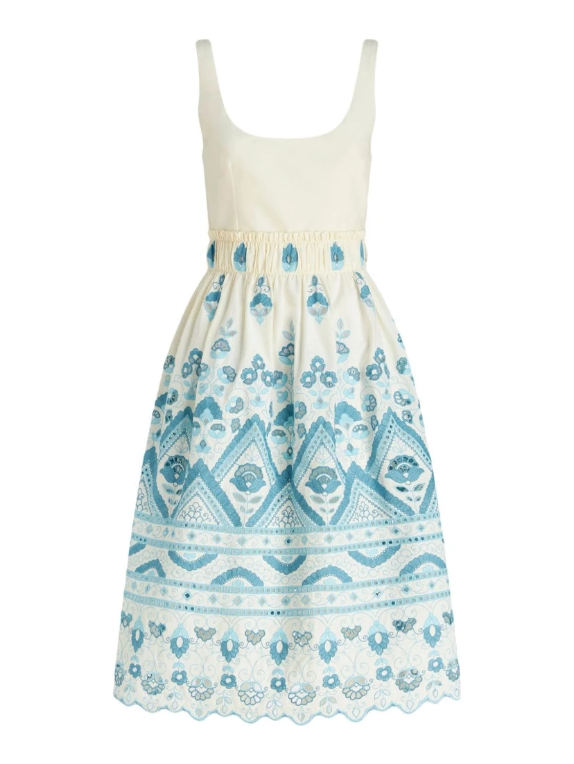 broderie anglaise flared dre