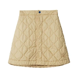 diamond-quilted miniskirt