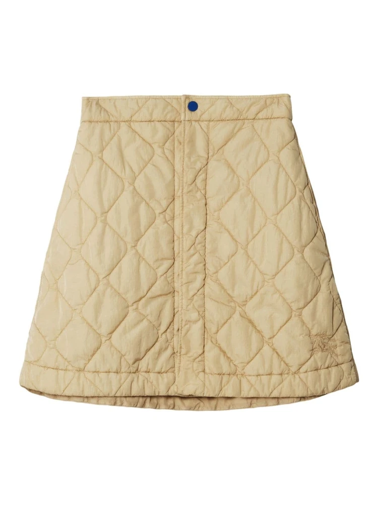 diamond-quilted miniskirt