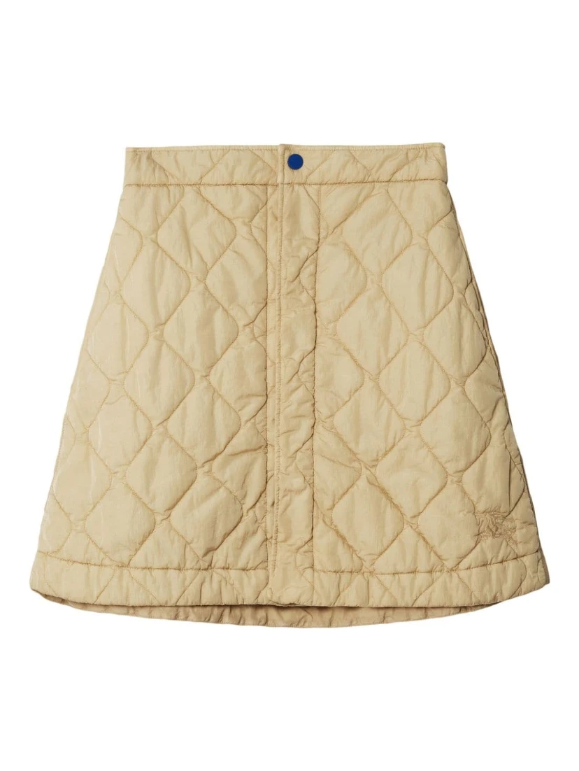 diamond-quilted miniskirt