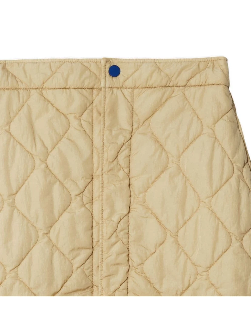 diamond-quilted miniskirt