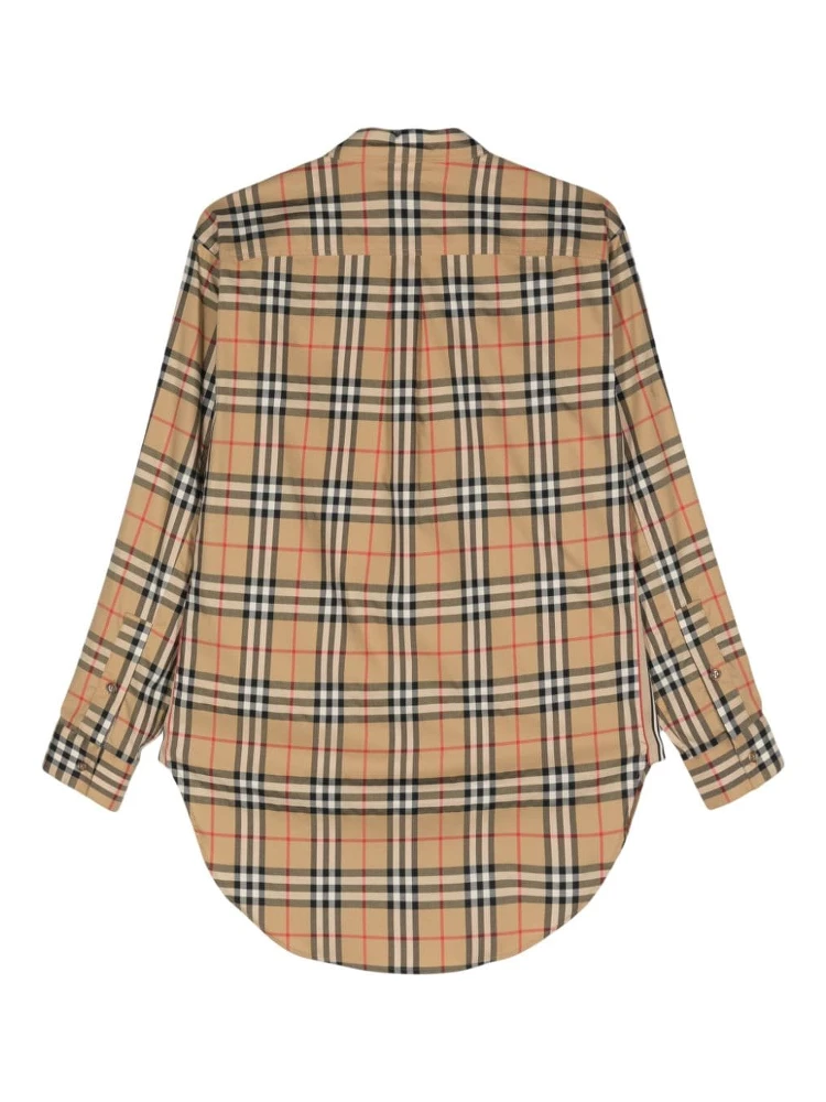Vintage Check Stretch Cotton Oversized Shirt alternative