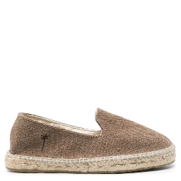 Taupe Canvas Espadrilles In Brown
