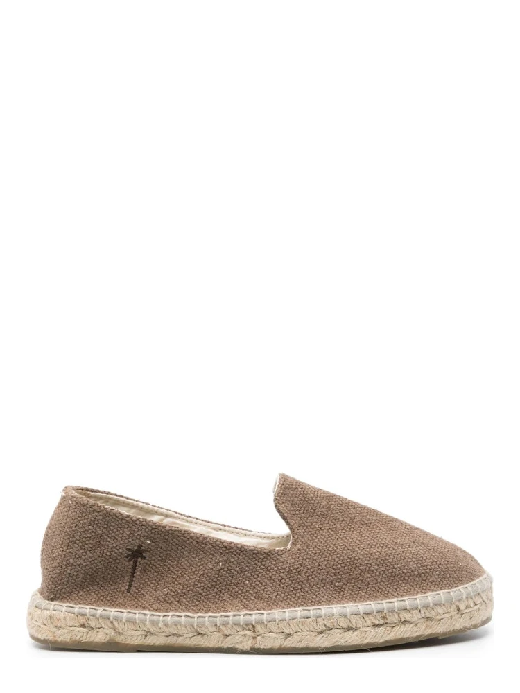 Taupe Canvas Espadrilles In Brown