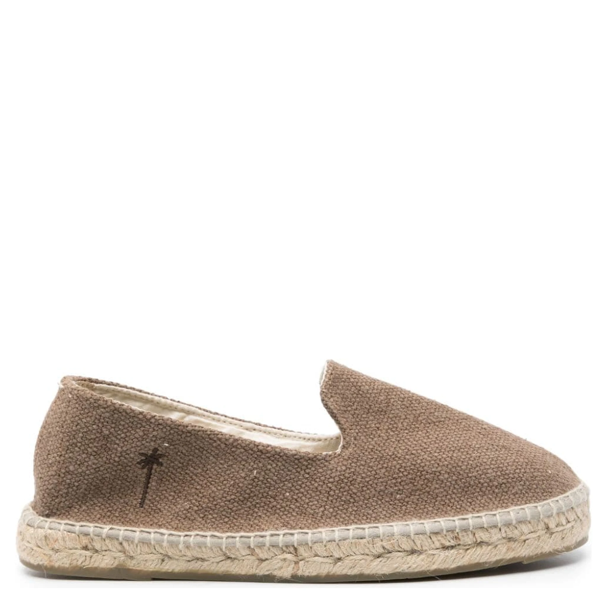 Taupe Canvas Espadrilles In Brown