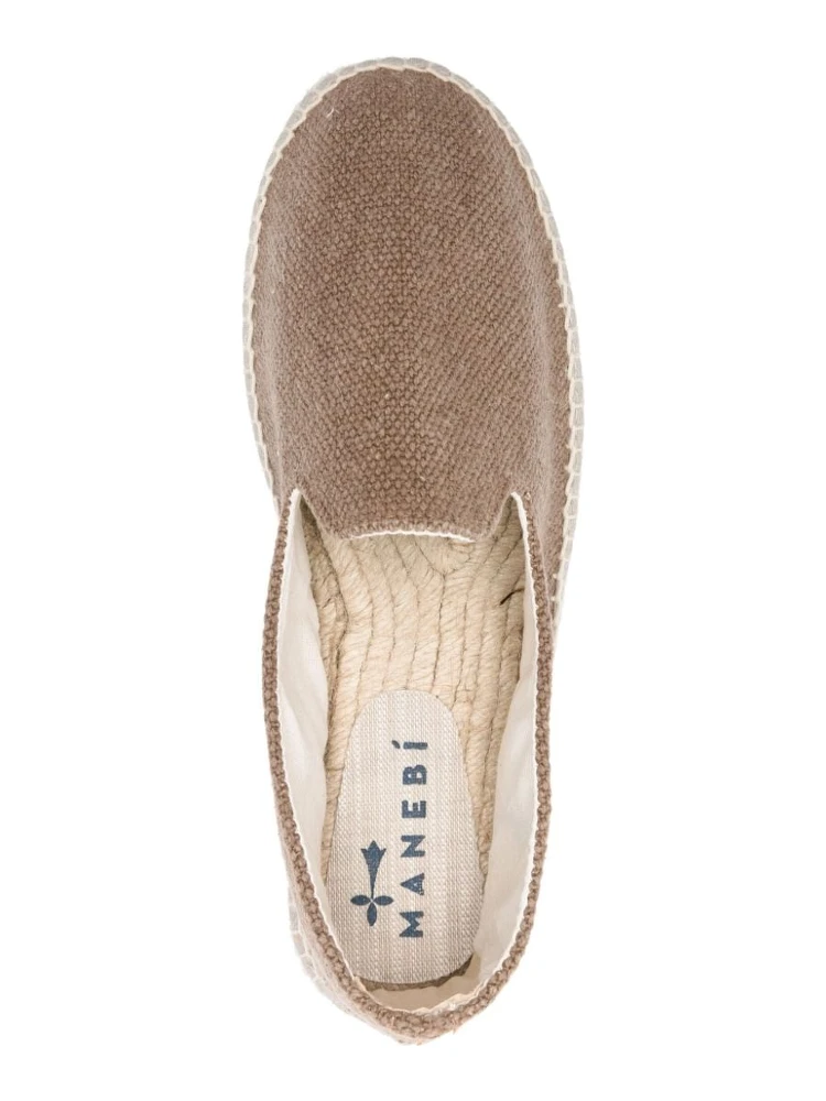 Taupe Canvas Espadrilles In Brown alternative