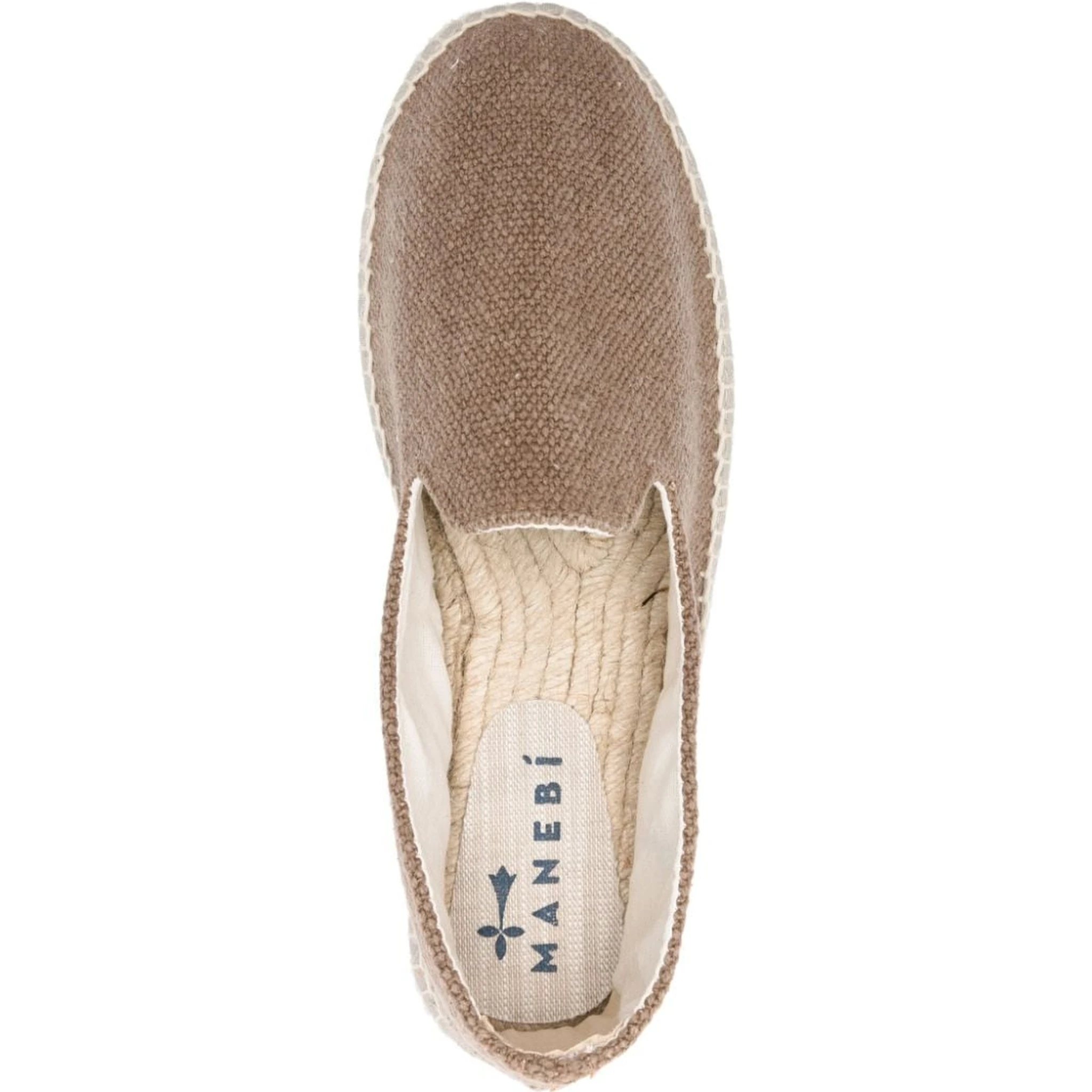 Taupe Canvas Espadrilles In Brown