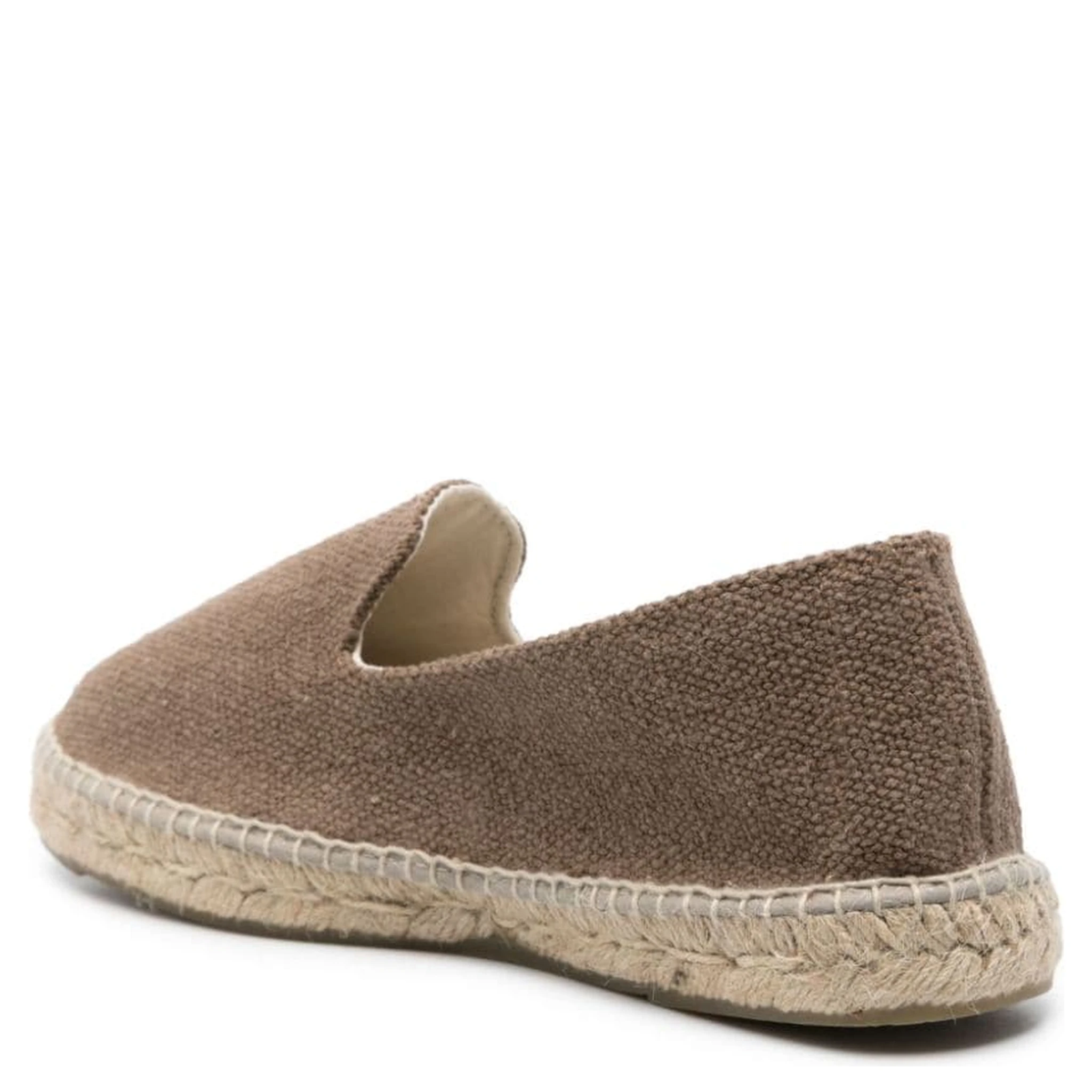 Taupe Canvas Espadrilles In Brown