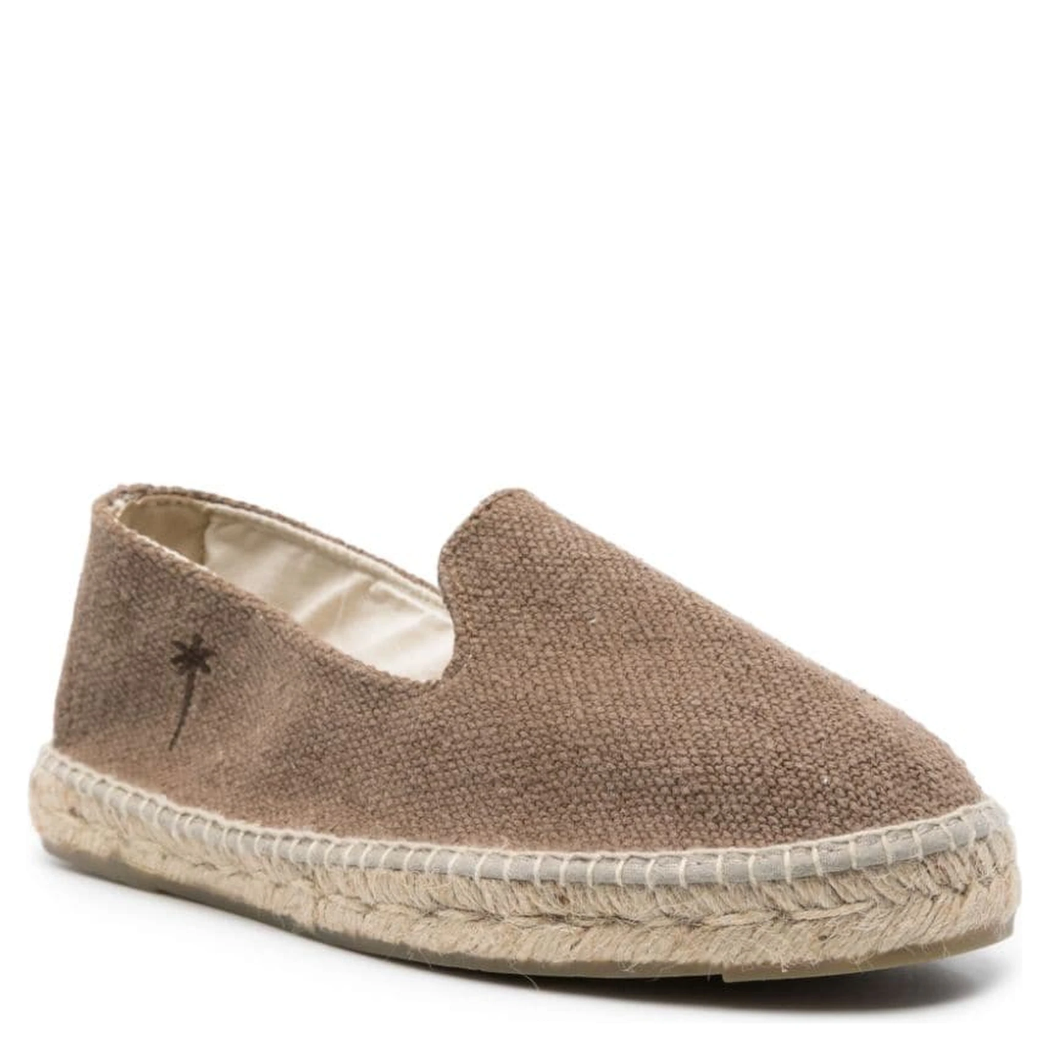 Taupe Canvas Espadrilles In Brown