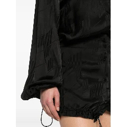 Jacquard Logo Mini Dress In Black