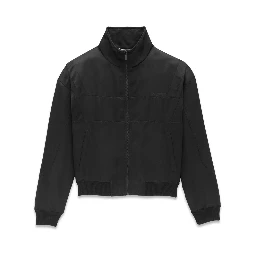 Logo Satin Bomber Jacket In Black