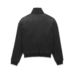 Logo Satin Bomber Jacket In Black