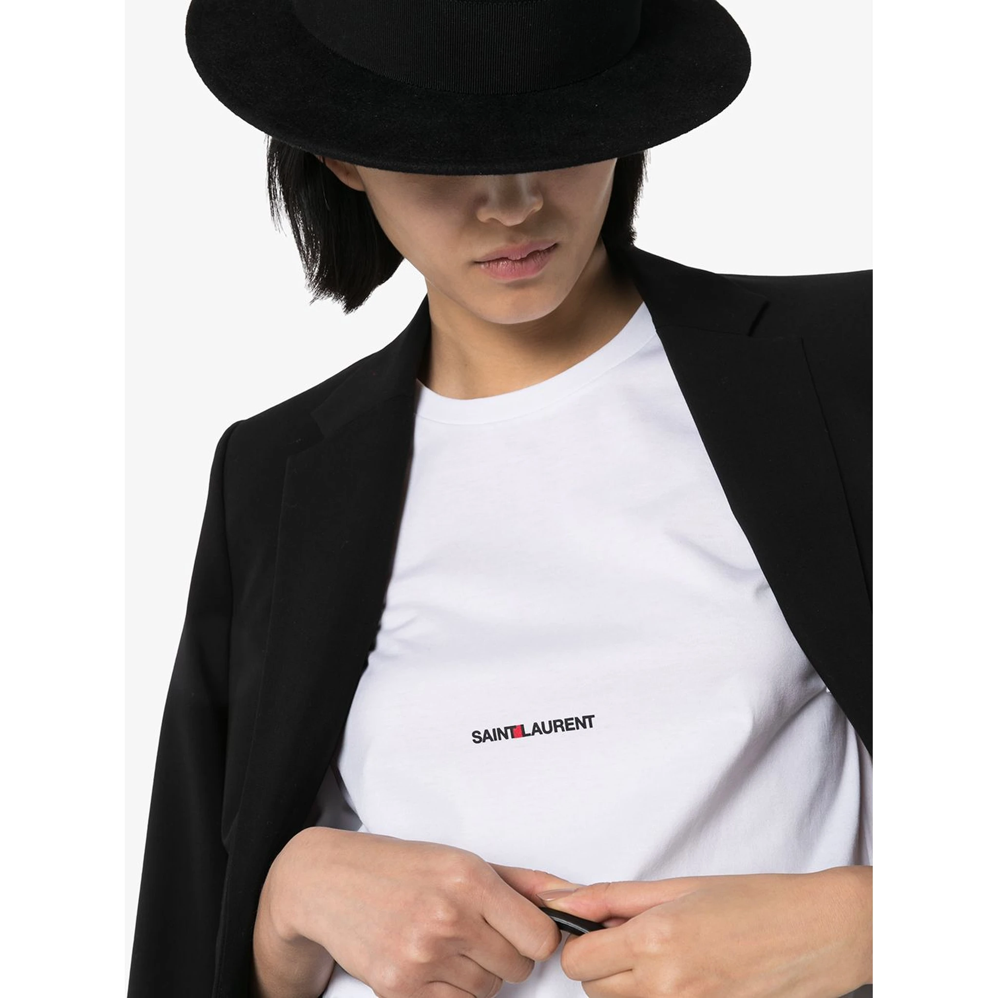 Cotton T-shirt With Frontal Iconic Print In White