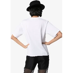 Cotton T-shirt With Frontal Iconic Print In White