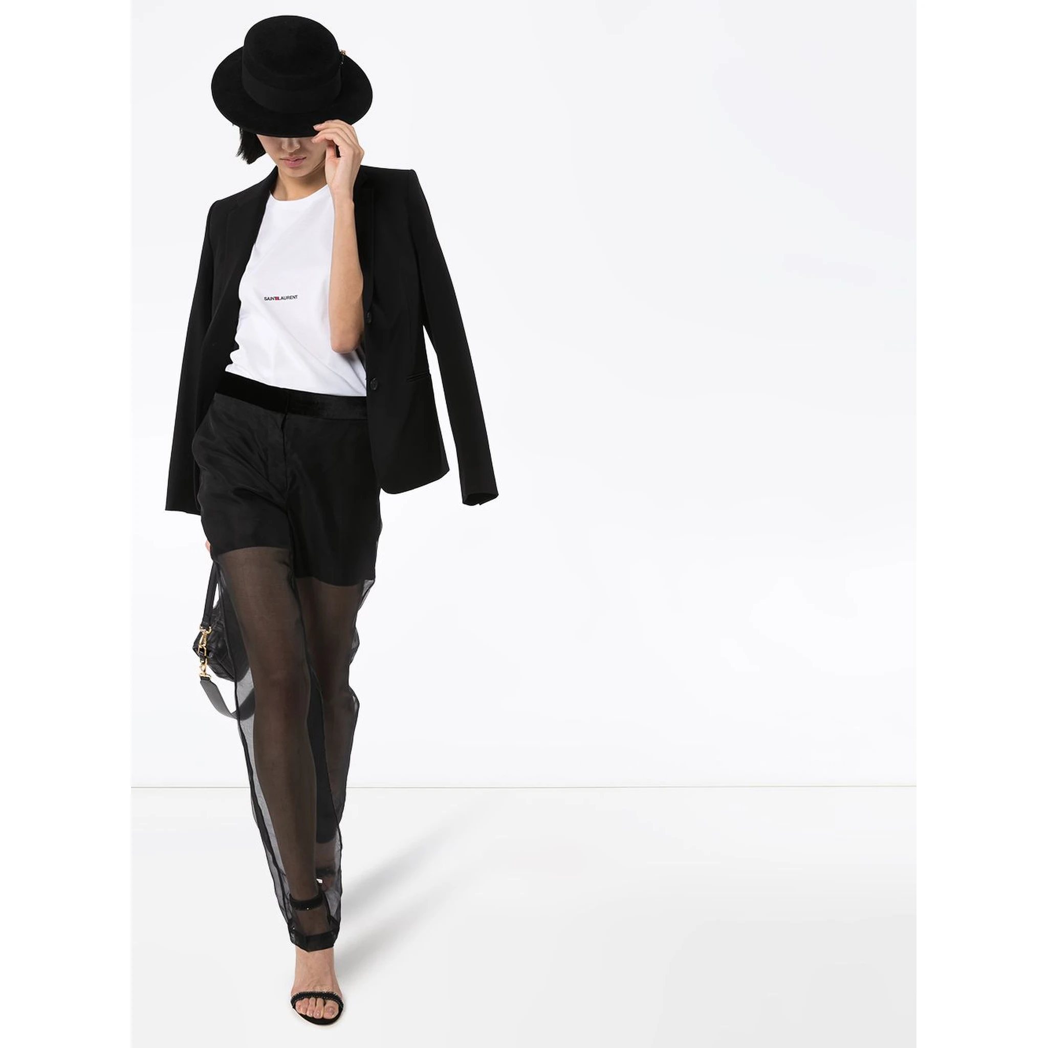 Cotton T-shirt With Frontal Iconic Print In White