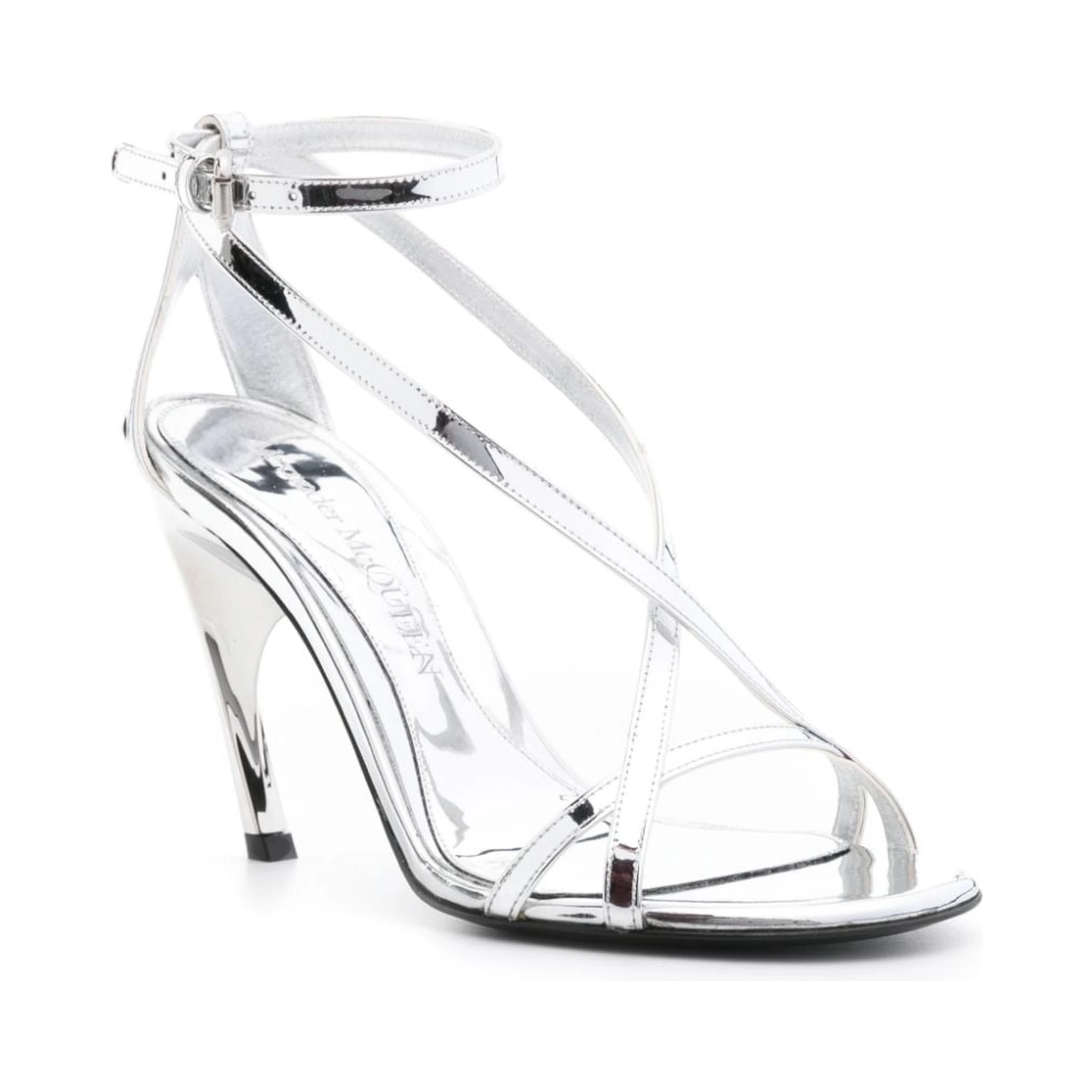 Twisted Armadillo 95mm patent sandal