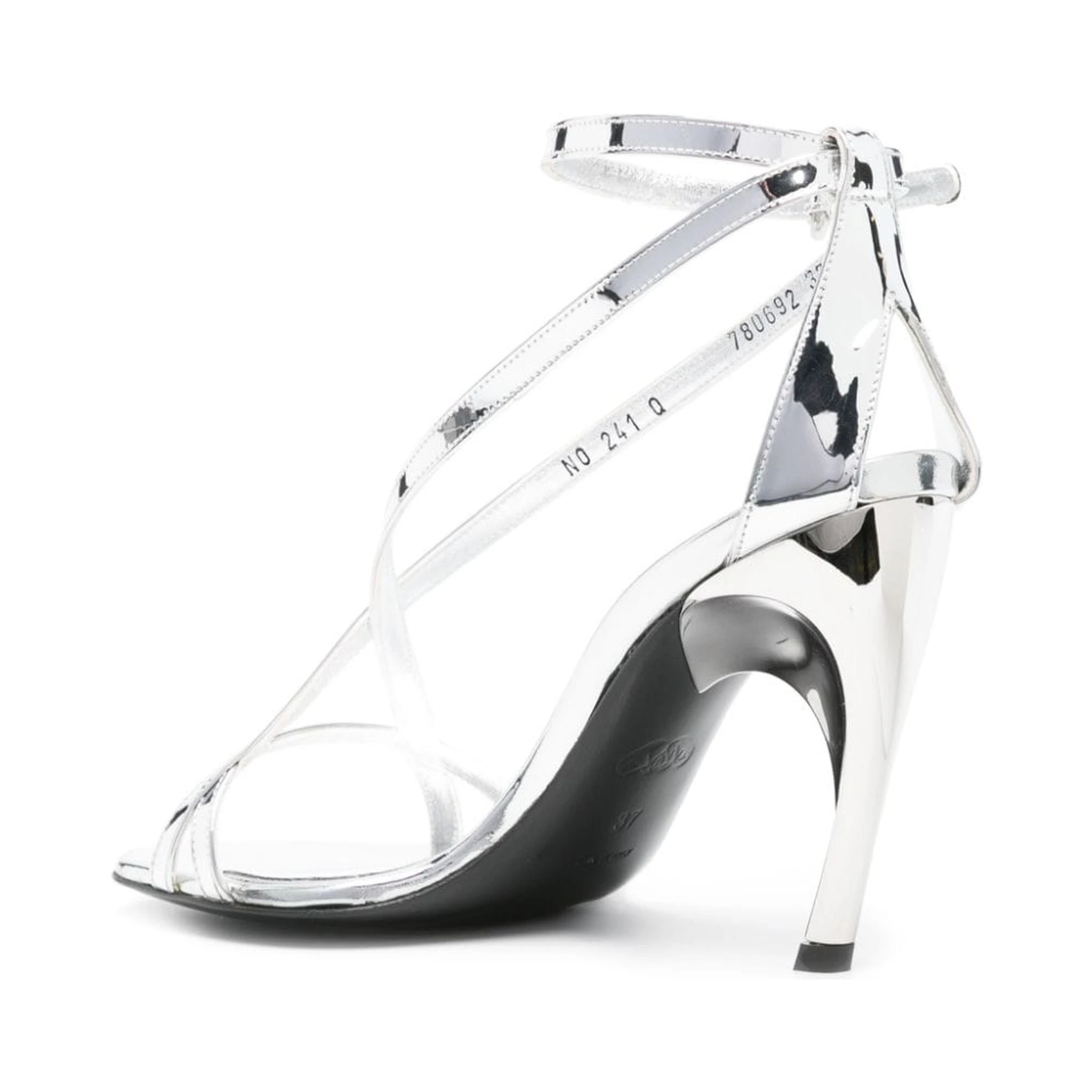 Twisted Armadillo 95mm patent sandal