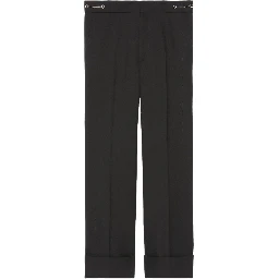 Embroidered Trousers With Belt Loops And Pockets In Animal Print