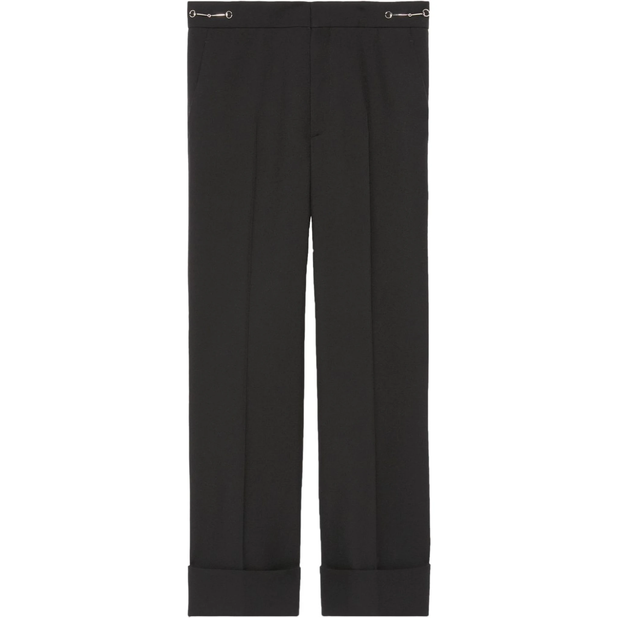 Embroidered Trousers With Belt Loops And Pockets In Animal Print