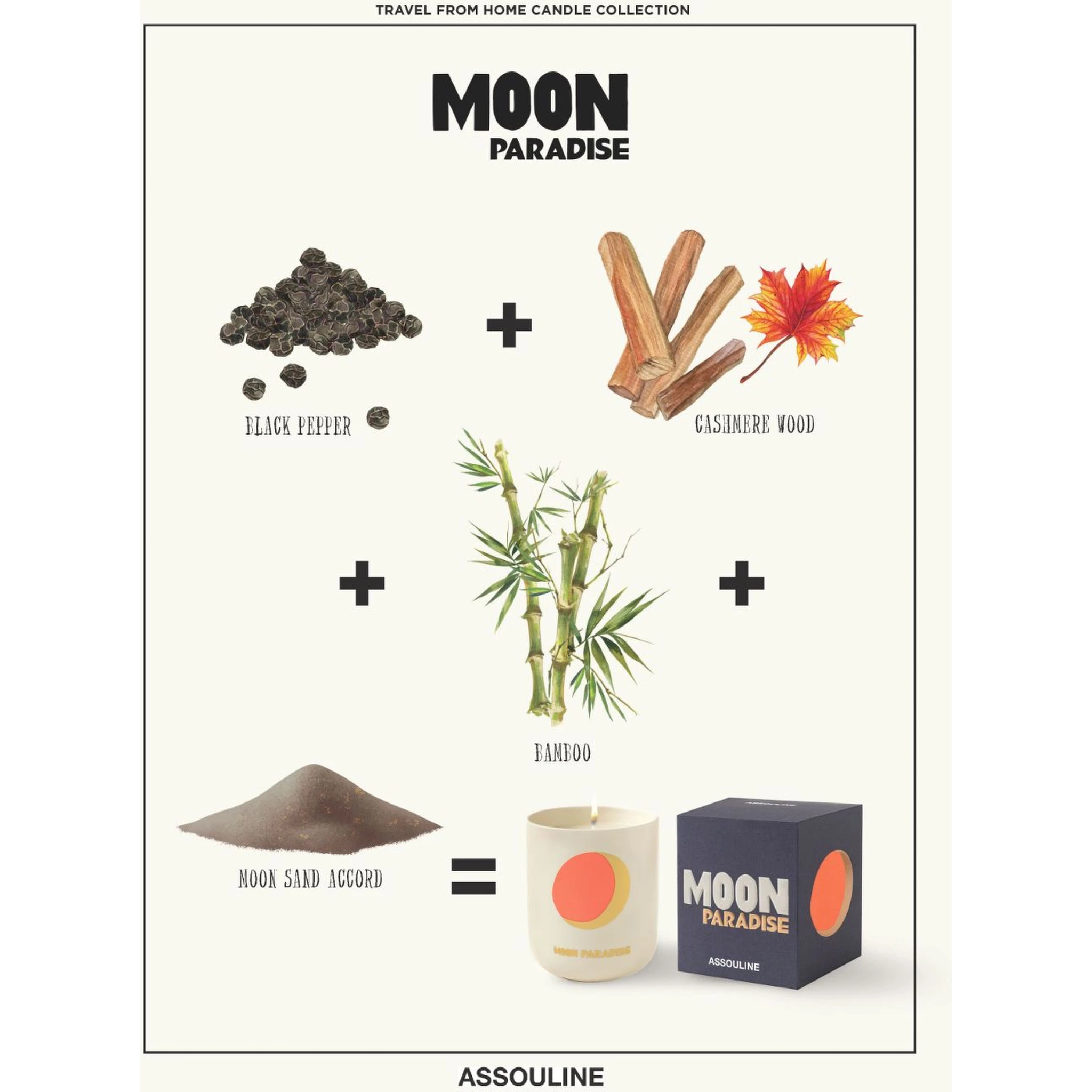 Travel From Home Moon Paradise Candle In Creme