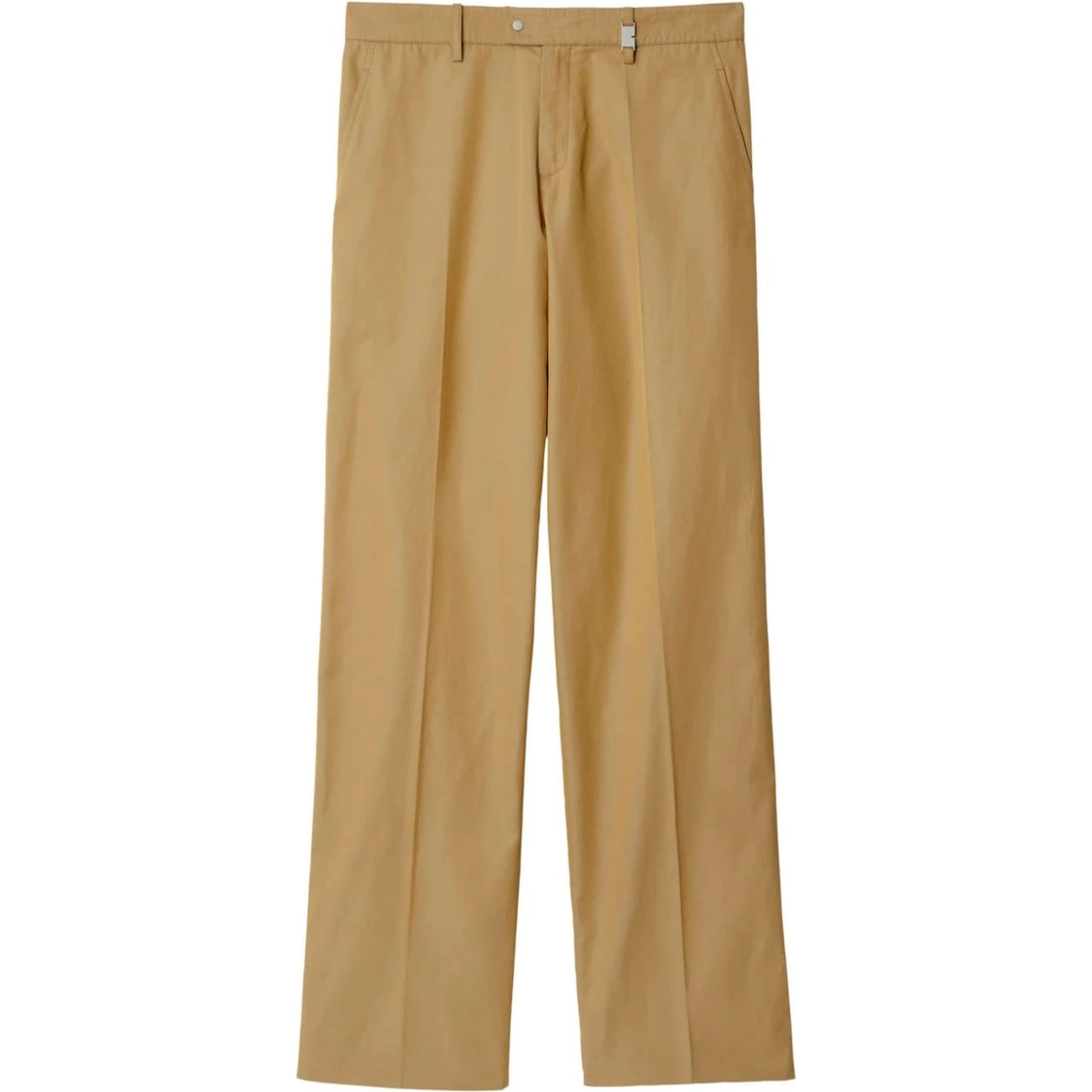 straight-leg cotton trousers
