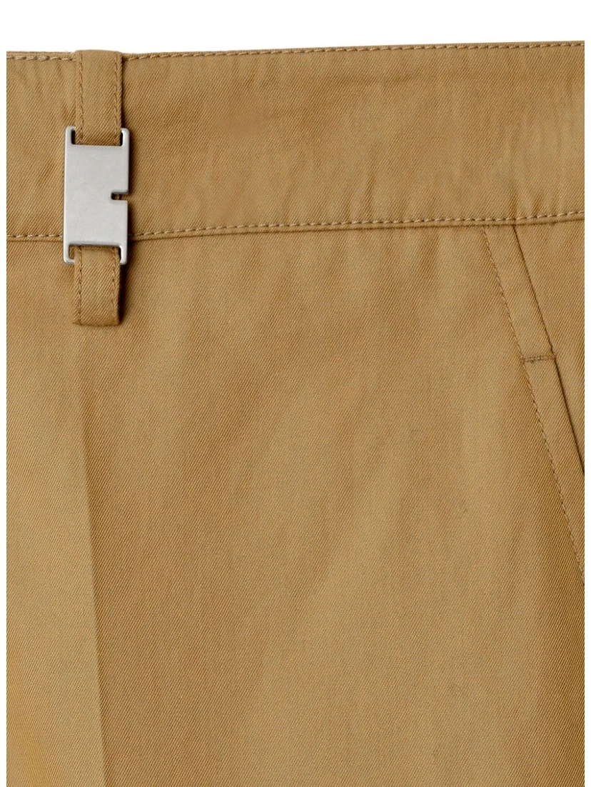 straight-leg cotton trousers