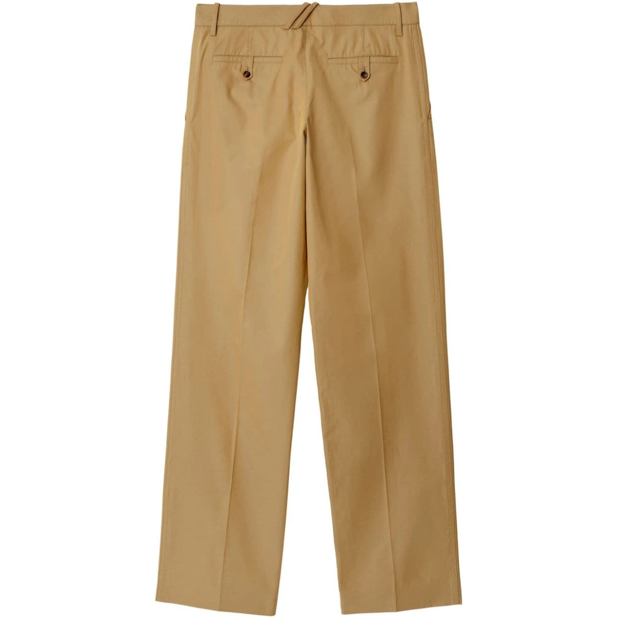 straight-leg cotton trousers