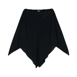 cape-design satin blouse