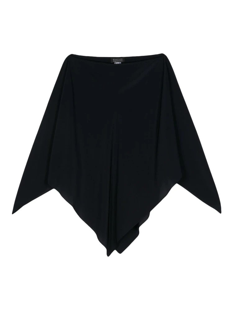 cape-design satin blouse