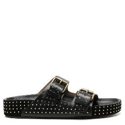 Women Lennyo Leather Sandals In Black
