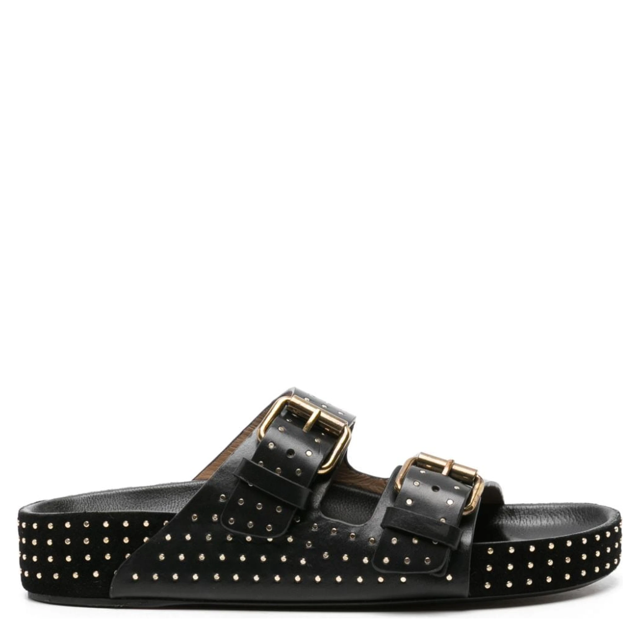Women Lennyo Leather Sandals In Black