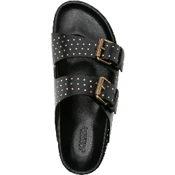 Women Lennyo Leather Sandals In Black