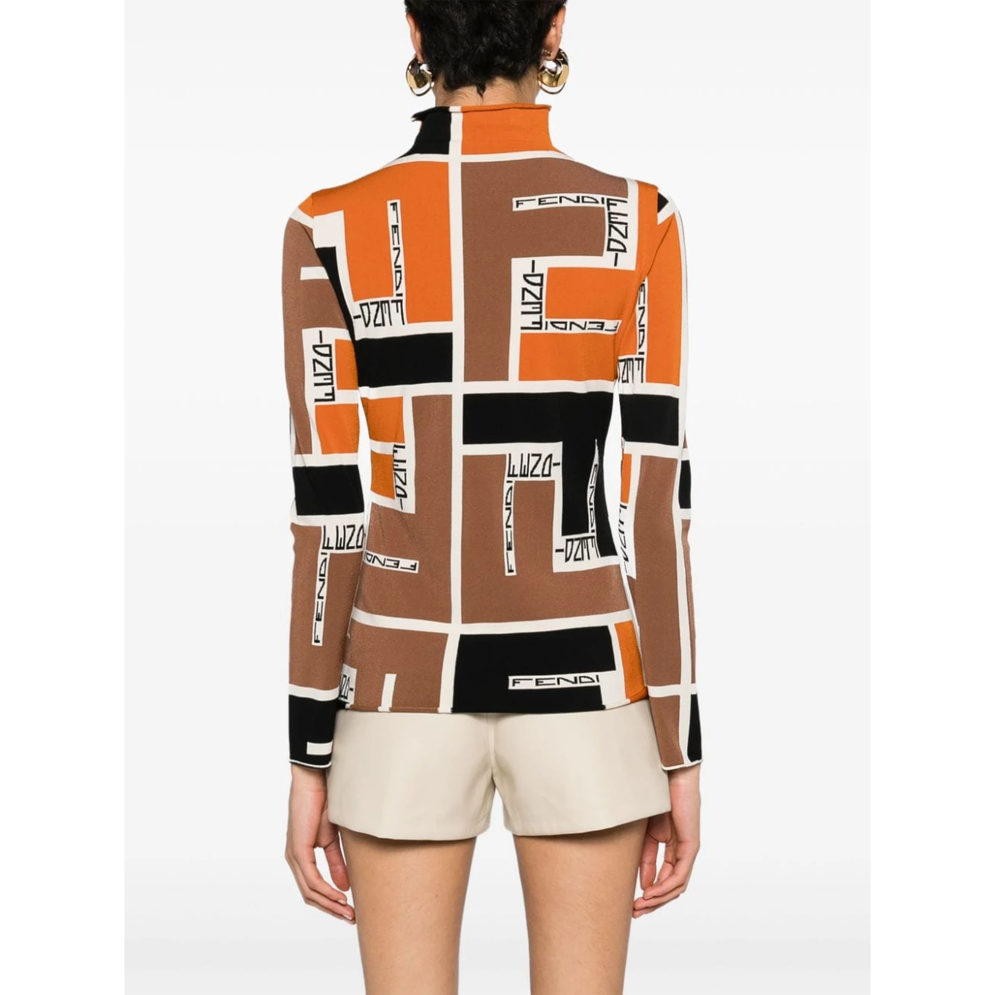 Fendi Lightweight Long-sleeved Knit Top For In Multicolor