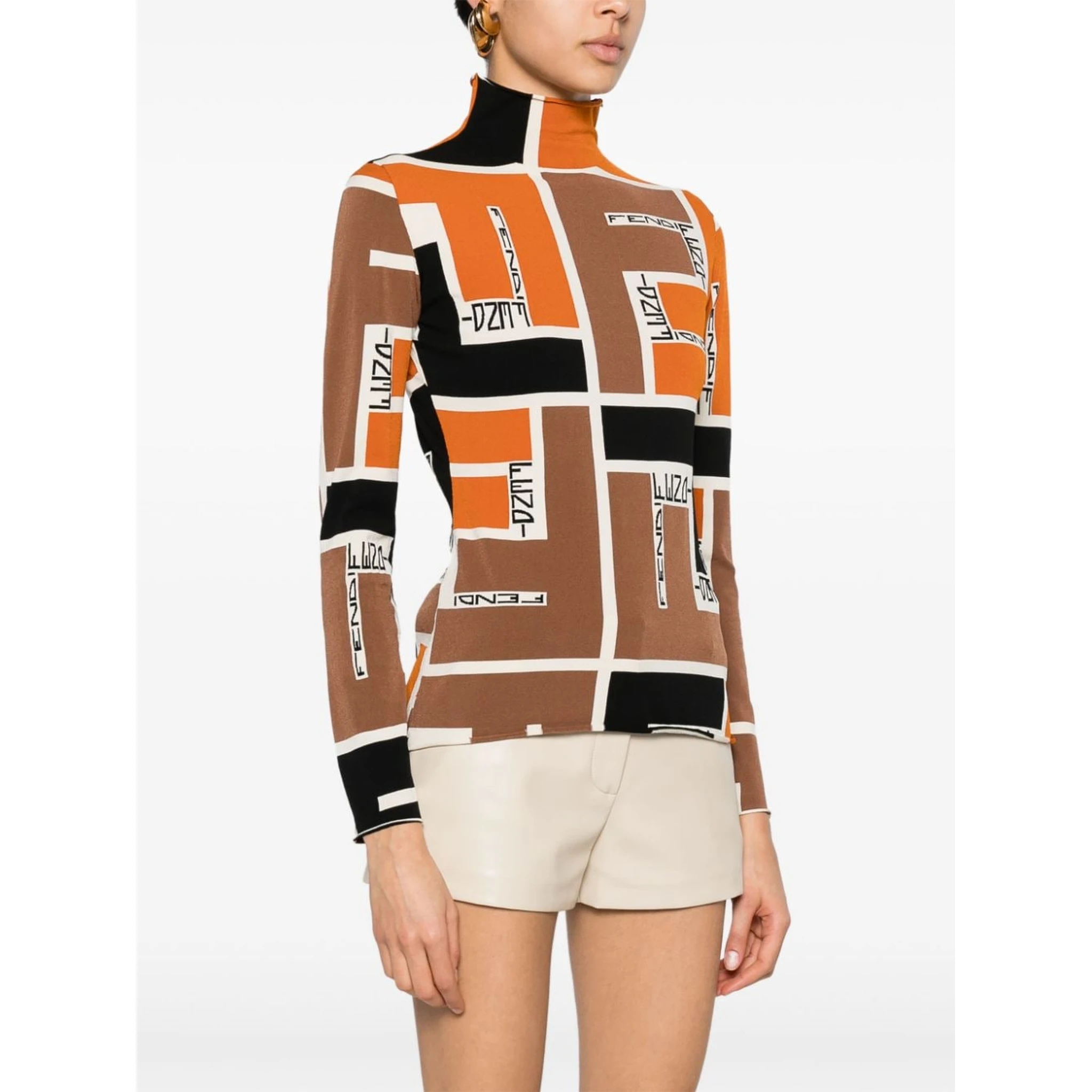 Fendi Lightweight Long-sleeved Knit Top For In Multicolor