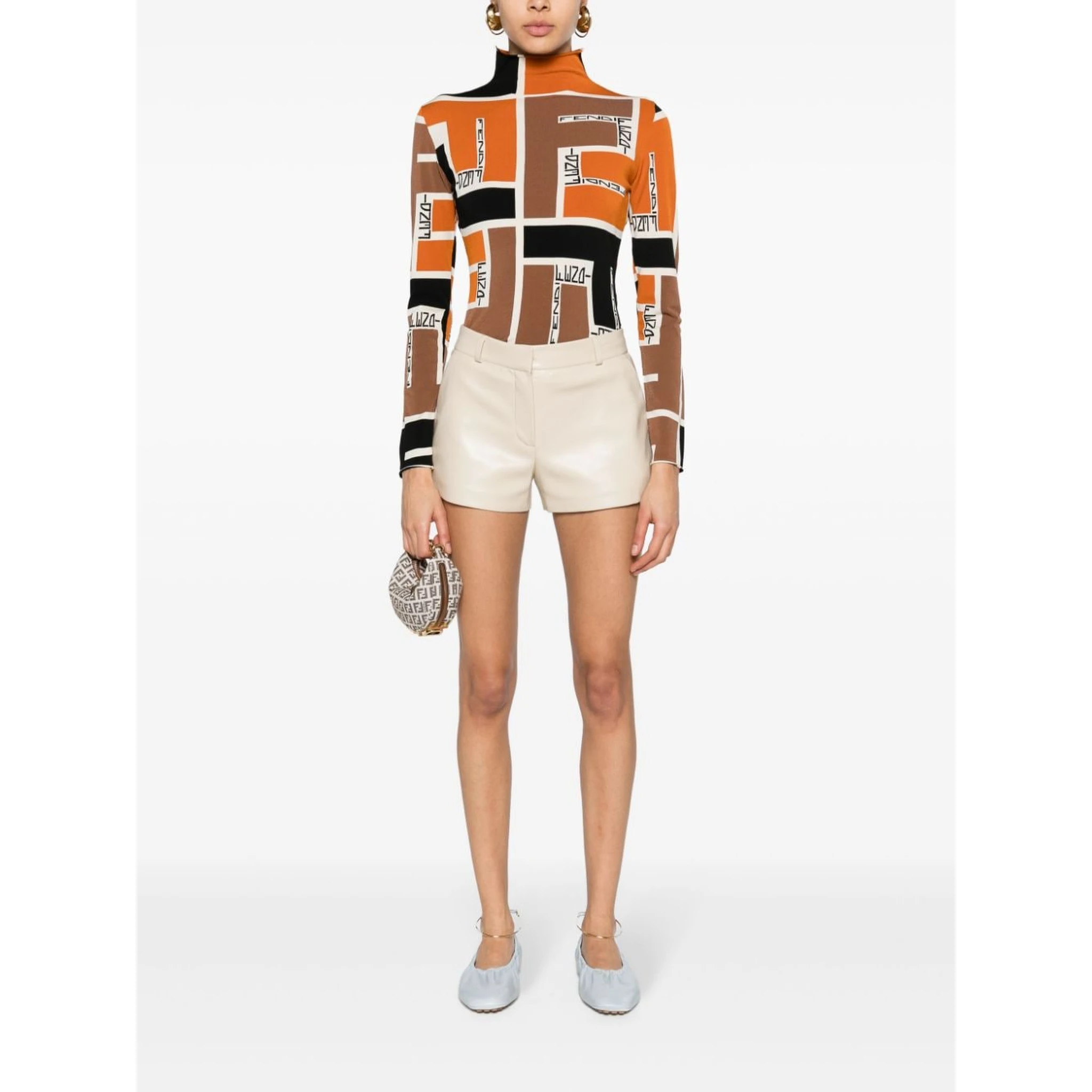 Fendi Lightweight Long-sleeved Knit Top For In Multicolor
