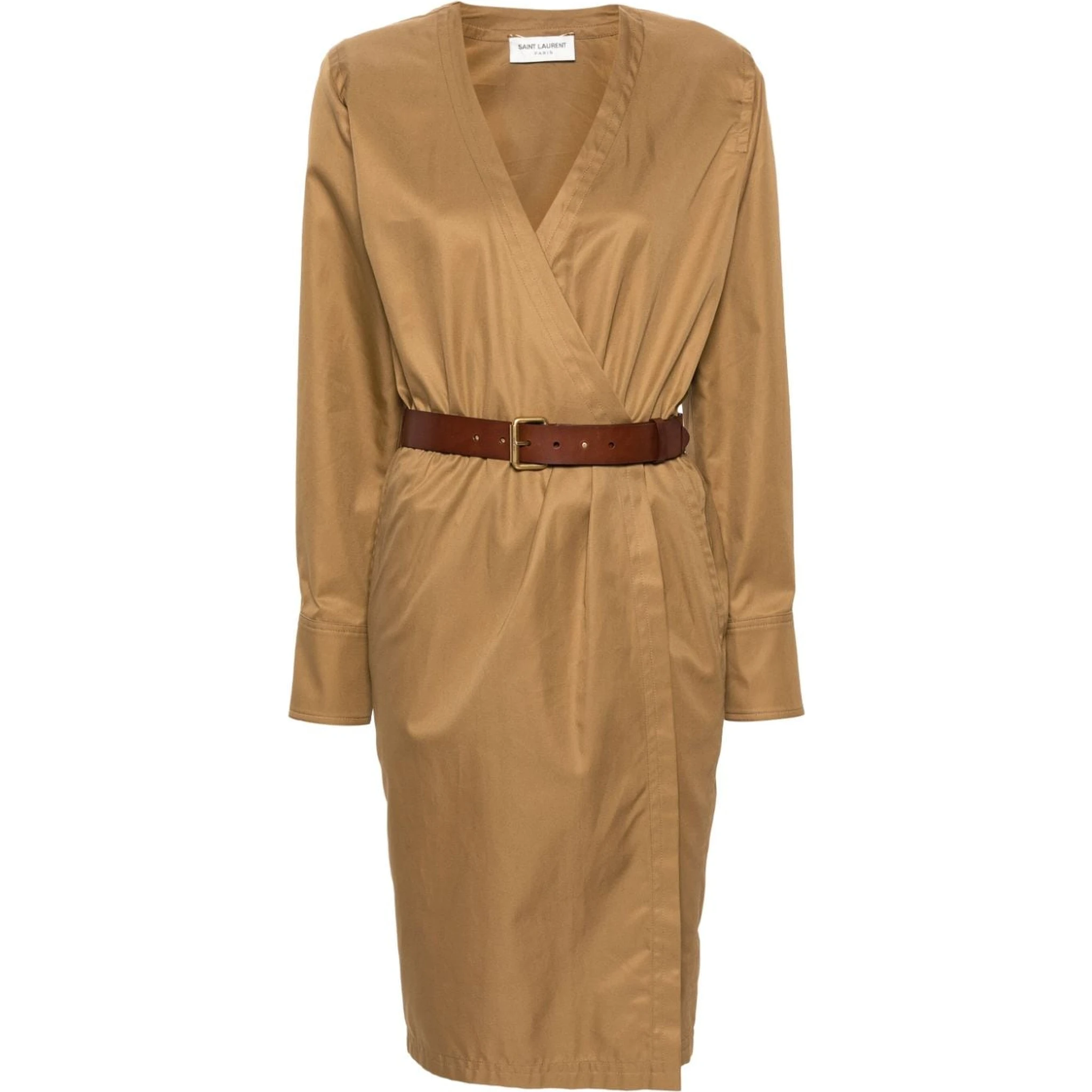 Women's Cotton Twill Midi Dress In Brown