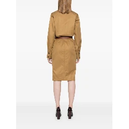 Women's Cotton Twill Midi Dress In Brown