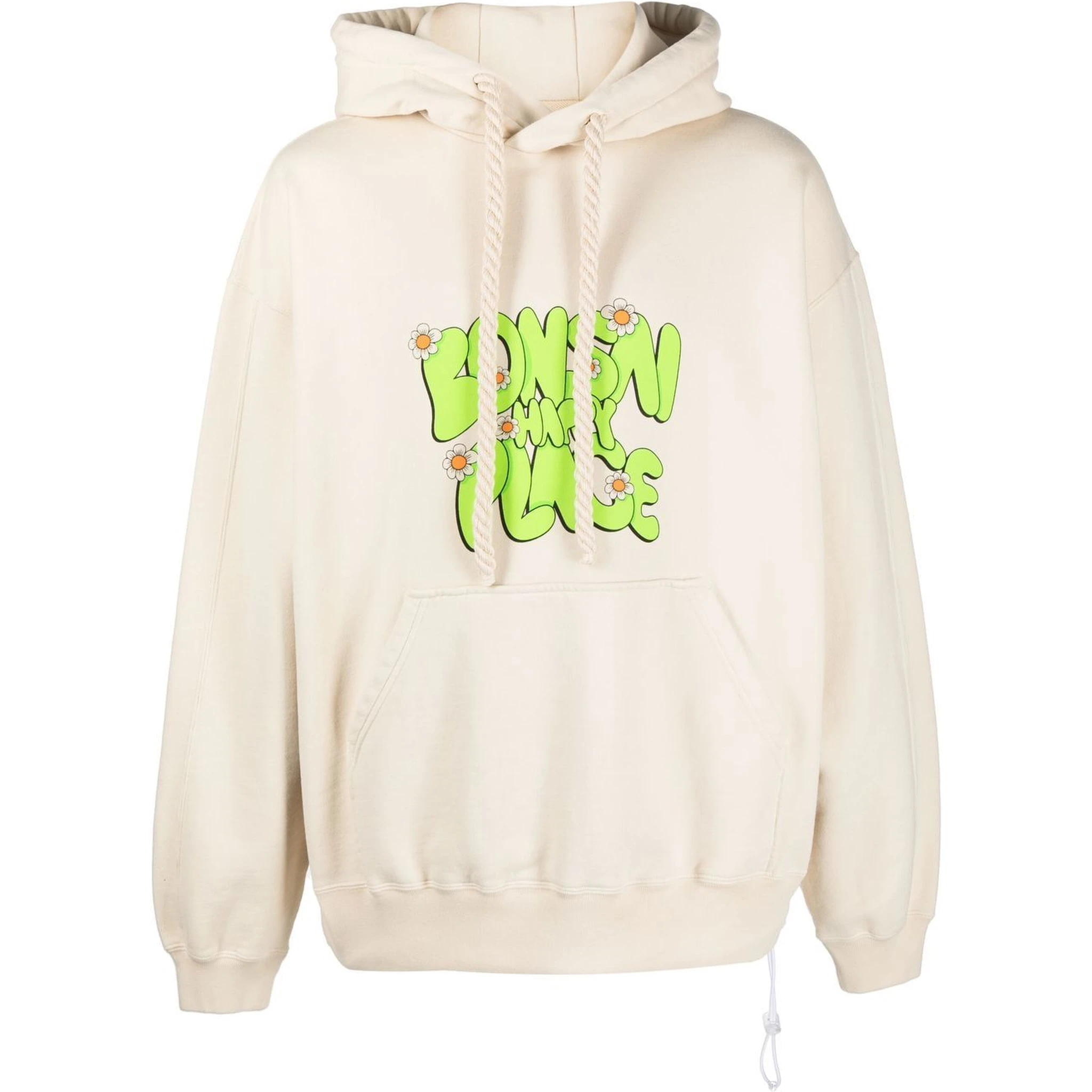 Logo-print Cotton Hoodie In White