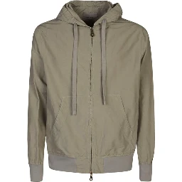 Beige Zip Hoodie Sweatshirt