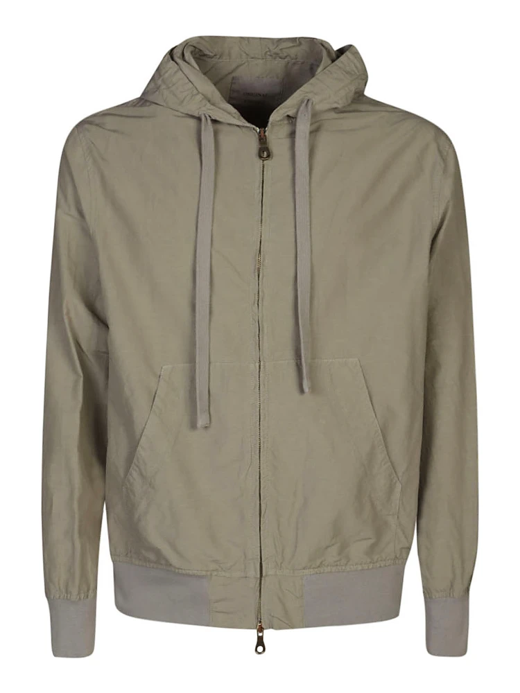 Beige Zip Hoodie Sweatshirt