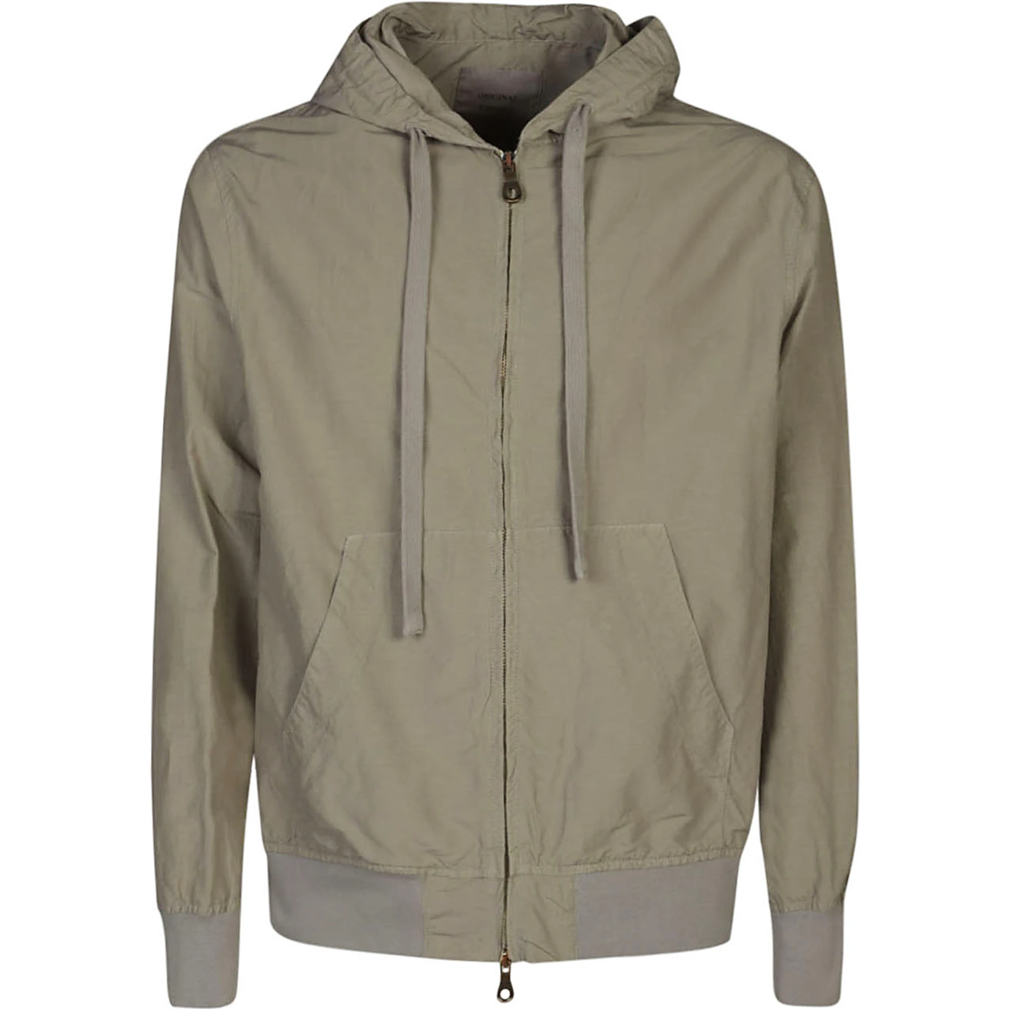 Beige Zip Hoodie Sweatshirt