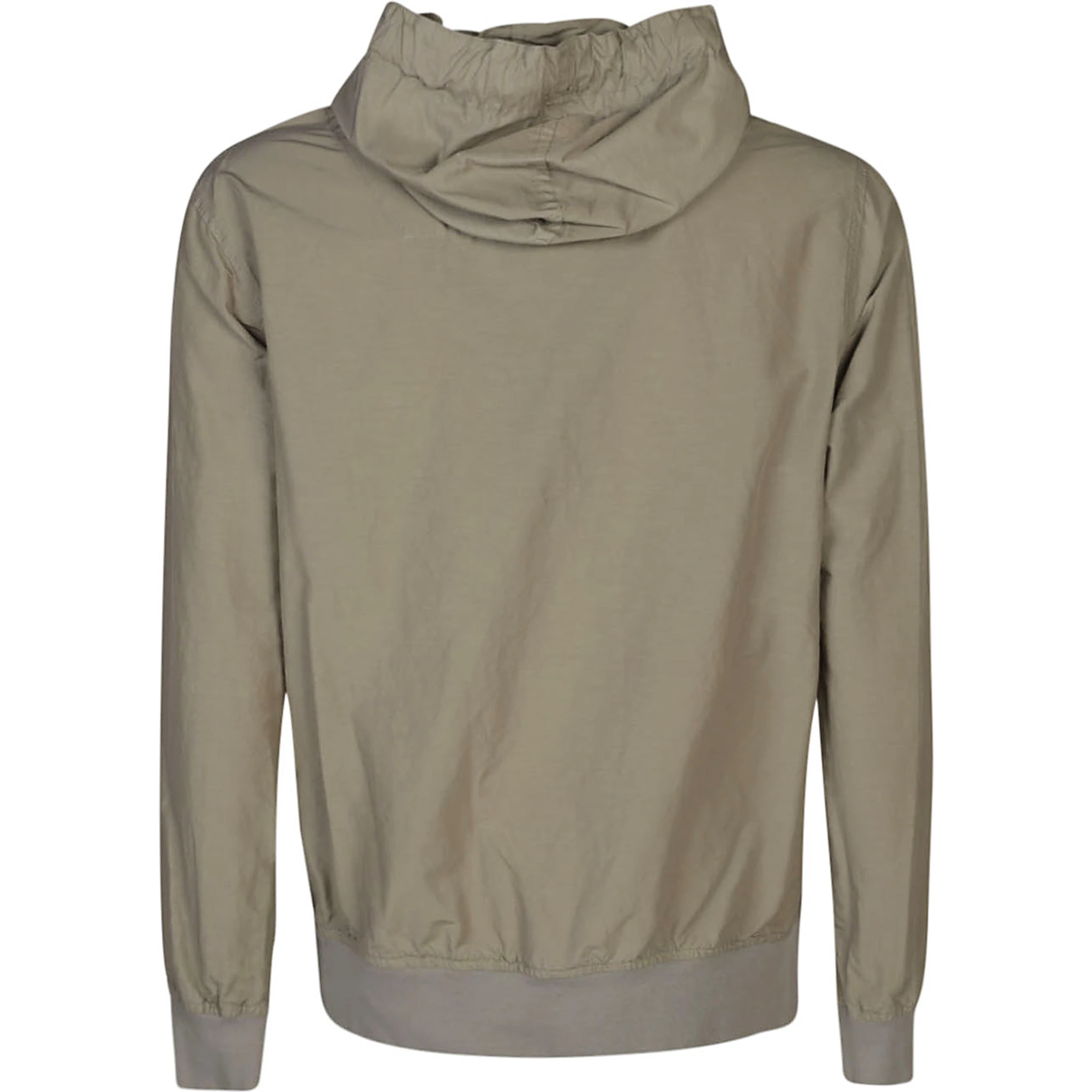 Beige Zip Hoodie Sweatshirt