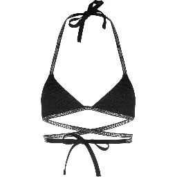 Synthetic Fibers Beachwear In Black